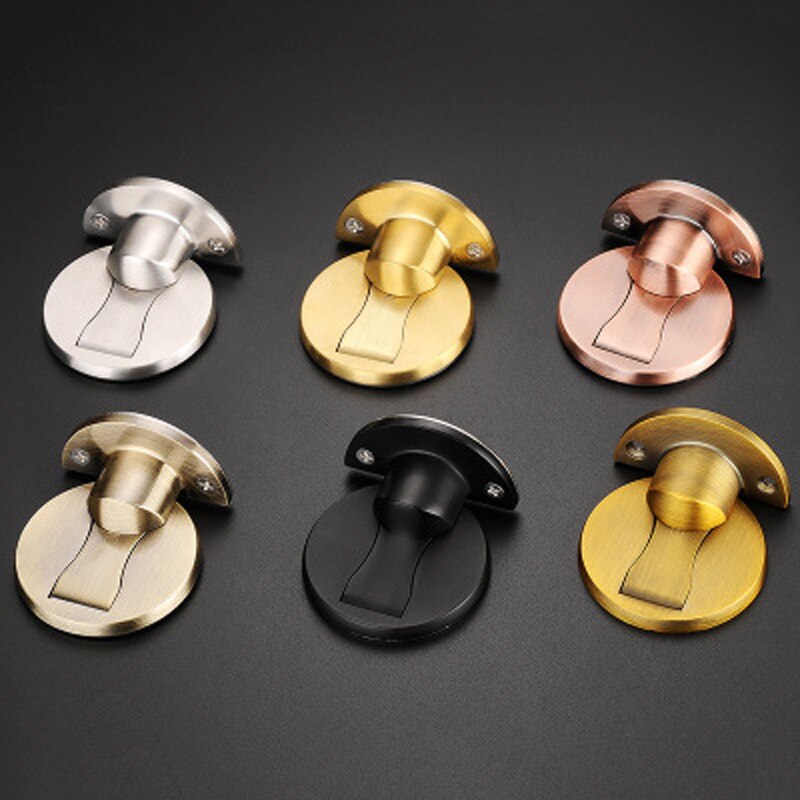 304 Stainless Steel Magnetic Door Stopper Door Stops Door Holders Hidden Catch Floor Nail-free Doorstop Furniture Hardware Door