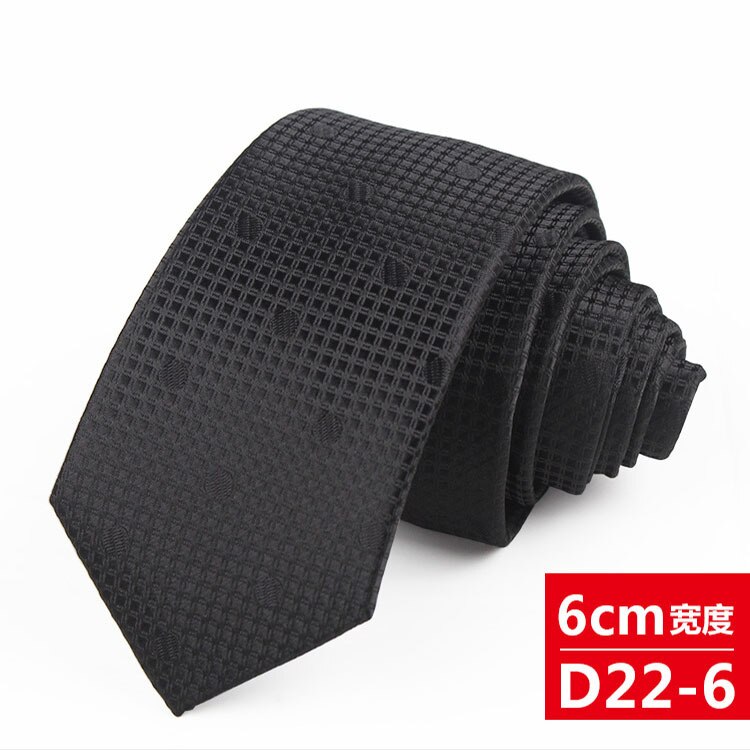 Corbata estrecha de 6cm para hombre, corbatas de seda de poliéster hechas a mano, estilo británico informal, 1200 agujas,: D22-6