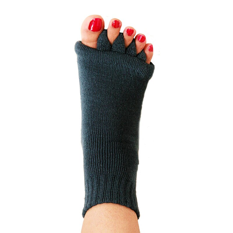 Calcetines de cinco dedos para juanetes, Corrector, separadores ortopédicos para el dolor, Hallux Valgus, cuidado de los pies, herramientas de pedicura, 1 par: Gris