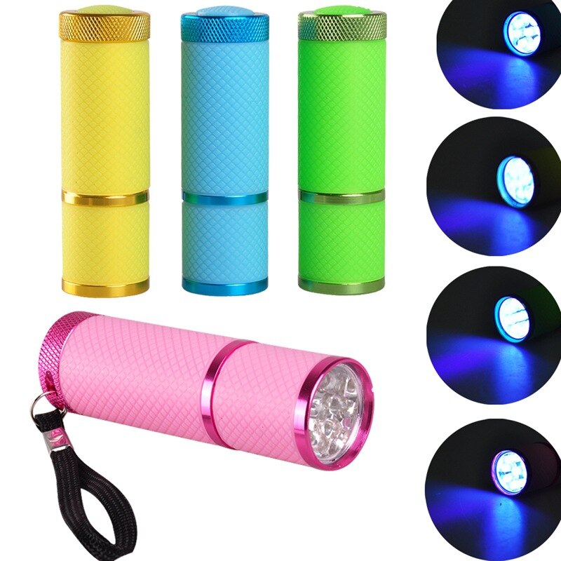 Kynsien kuivaaja mini 9 led-valoa taskulamppu uv-lamppu kannettava kynsigeelinaamio nopeasti kuivuva manikyyrityökalut