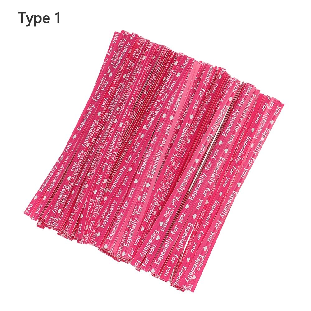 Bolsa para envolver , embalaje de corbata, panadería, de boda, bolsa para galletas y dulces, lazos de giro, especialmente para ti, suministros de herramientas de embalaje DIY, 200 Uds.: Type 1