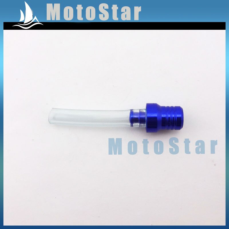 5x Blue Gas Fuel Tank Cover Cap Vent Valve Breather Hose Tube For Pit Dirt Motor Bike Motorcycle