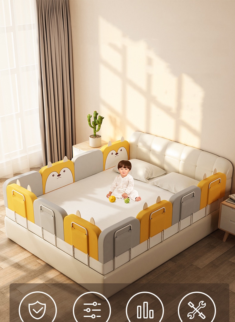 Hoogte Verstelbare Anti-Collision Vangrail Babys Bed Hek Bed Algemene Zachte Gate Wieg Rail Barrière Voor Bed Baby Bed rail Guard