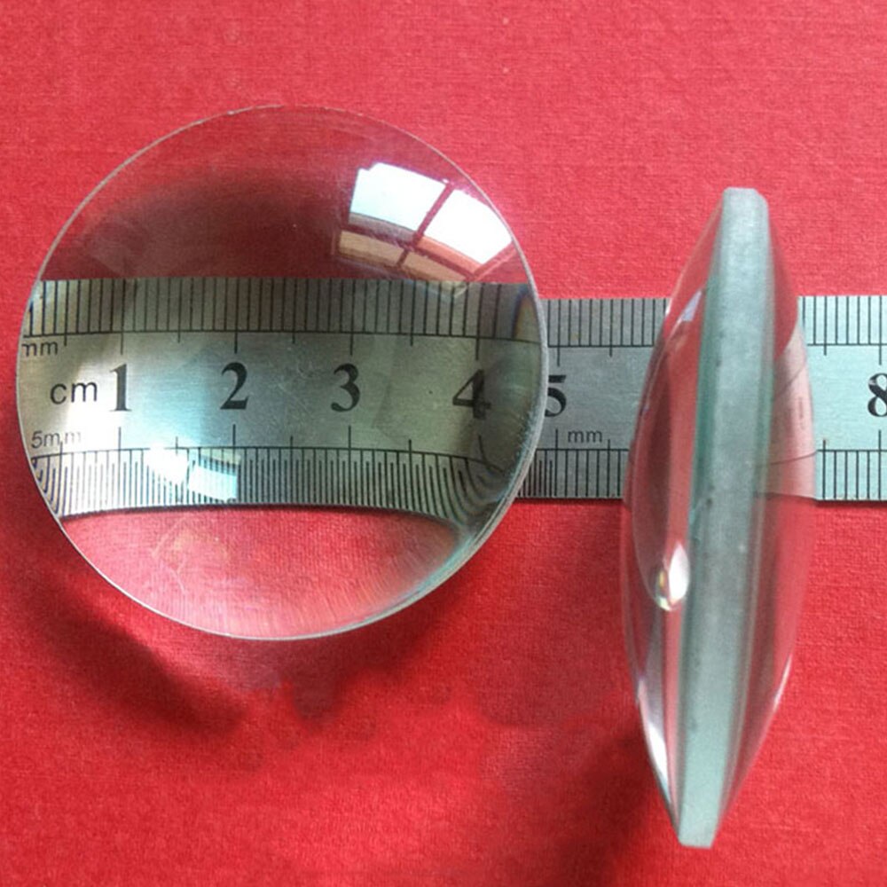 1pc Double Convex Lens Dia 50mm Focal Length 50mm Optics Glass Biconvex Lens Magnifying Glass Lenses