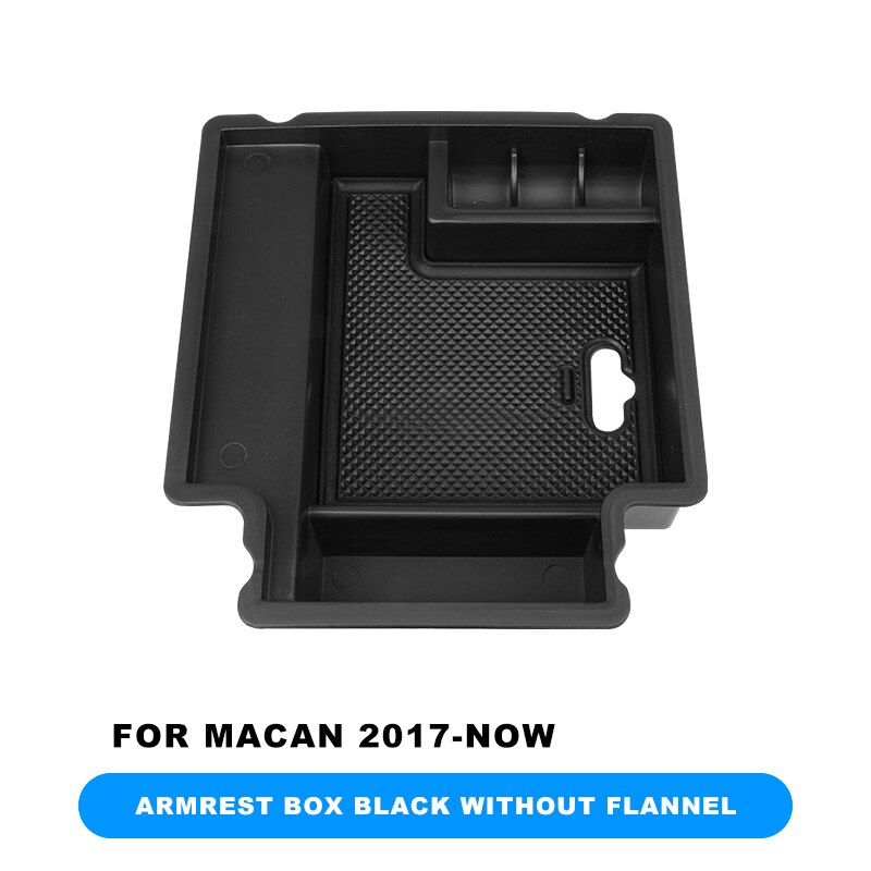 Rood Zwart Auto Interieur Deurklink Organizer Fluwelen Flanel Armsteun Opbergdoos Vat Voor Porsche Macan Auto Styling Accessoires: Storage box black