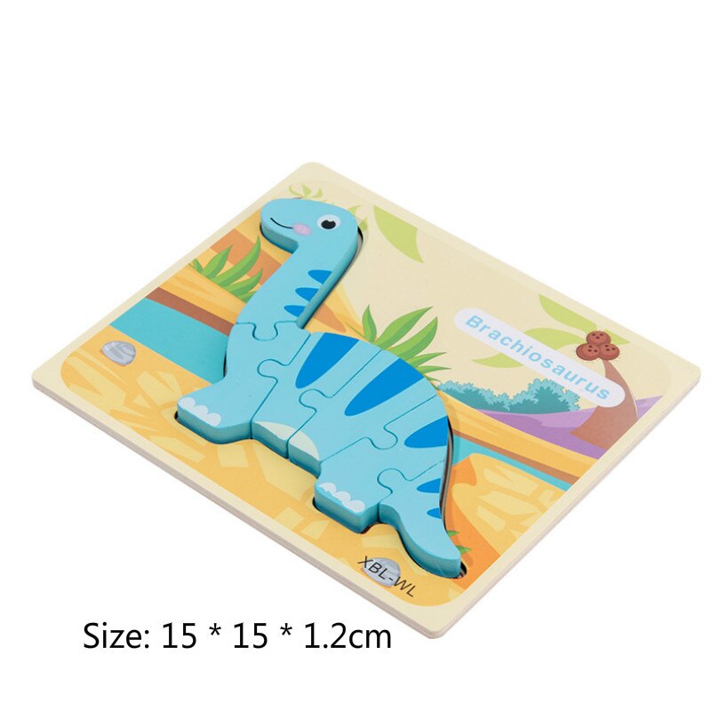 Montessori giocattoli di Legno per ChildrenWood Puzzle Di Legno 3D Puzzle Di puzzle Animale dinosauro Puzzle di Puzzle Del Bambino Apprendimento giocattoli Educatioanl