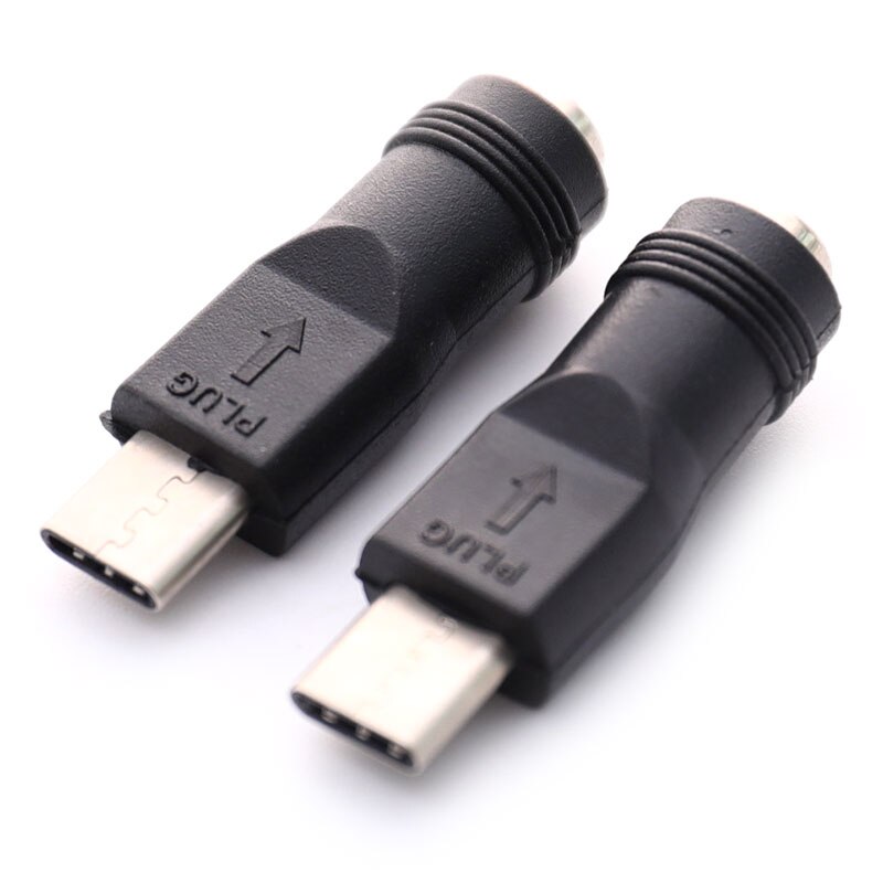 1Pc DC Power Adapter Connector Type-C USB Male To 5.5x2.1mm Female Jack Converter For Laptop Notebook PC Computer Phone Adapters