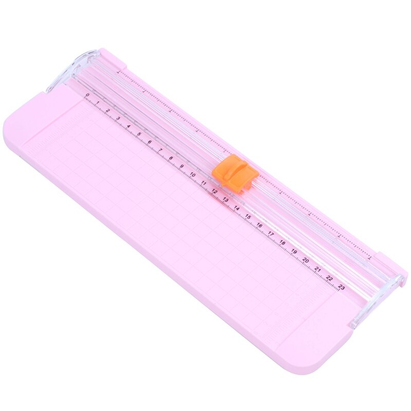 JIELISI 9090 Mini Small Slide Cutter Cut Paper Cutter Cutter Color:Pink