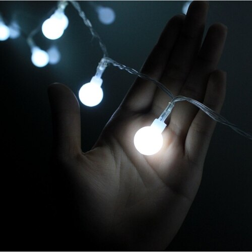 10m 20m 30m 50m 220v fairy girlander led bollslinga lampor vattentät dekorativ lampa för julgran bröllop heminredning: Vit / 30m 300 lysdioder (220v eu)