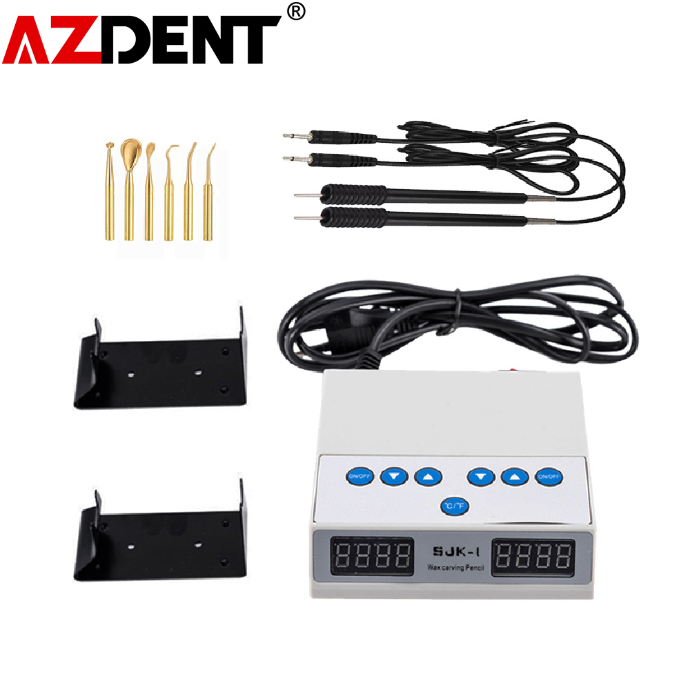 Zahn-Labor Elektrische Wachs Carving Stift Schnitzer Messer 6 Tipps + 2 Stifte AC100 ~ 240V 50/60HZ
