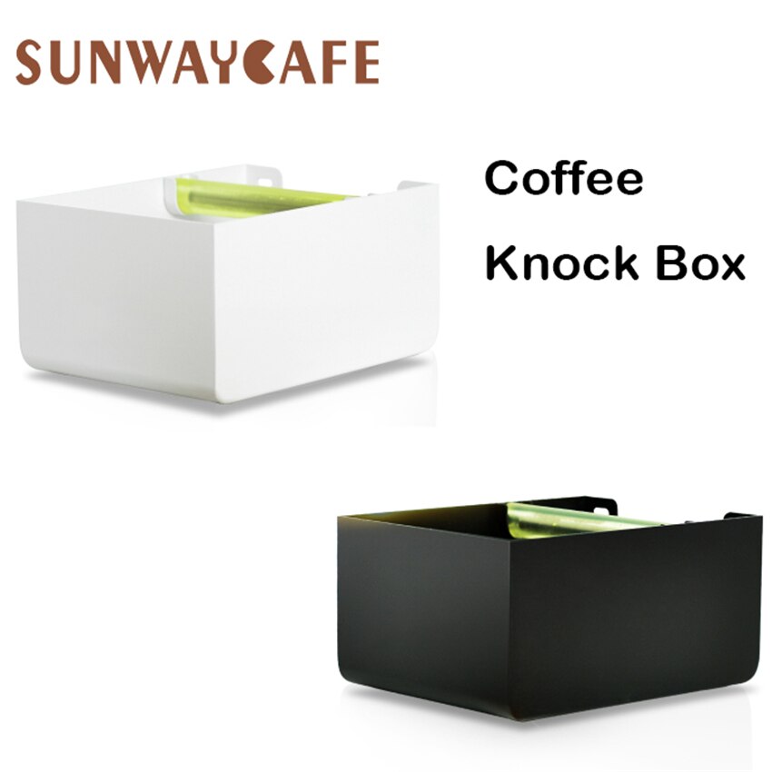 Stainless Steel Coffee Espresso Grounds Container Cafe Knock Box Anti slip Coffee Grind Dump Bin Waste Bin For Barista