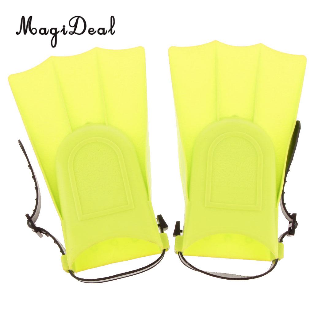 MagiDeal Adults Adjustable Flippers Fins Swimming Diving Learning Tools S/M/L/XL for Swimming Snorkeling Diving Fins Children: S Yellow
