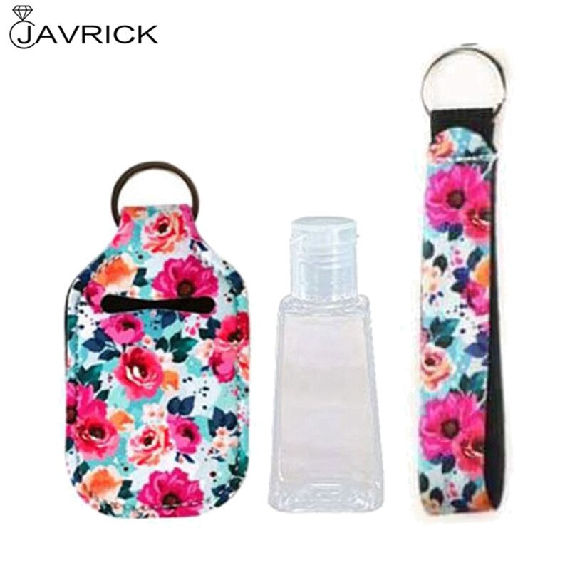 1 Set Tragbare 1 unzen Nachfüllbar Leere Reise Flaschen mit Keychain Halter Set Armband Keychain Flasche Container mit Flip Caps: G