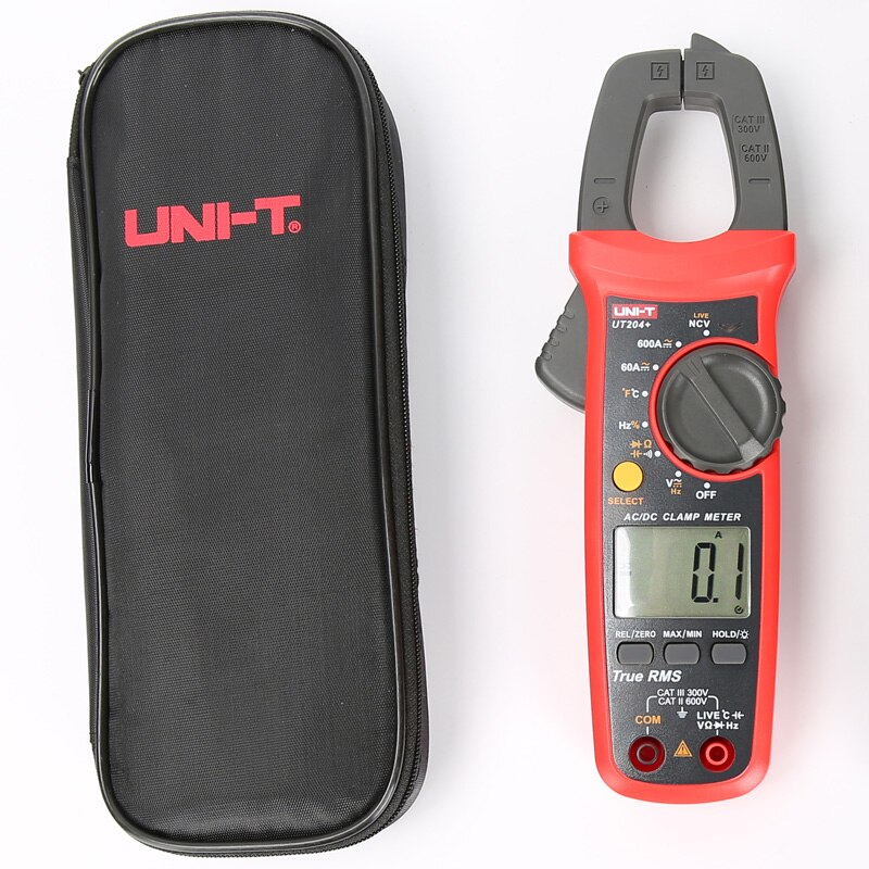 UNI-T UT201 +/UT202 +/UT203 +/UT204 +/UT202 + 400-600A digital clamp meter; gama automático multímetro true RMS de alta precisão