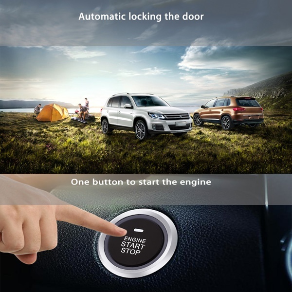 Universal bilmotor start stopp trykknapp system auto start-stopp knapp bilalarm fjernkontroll motor tenning startknapp 5