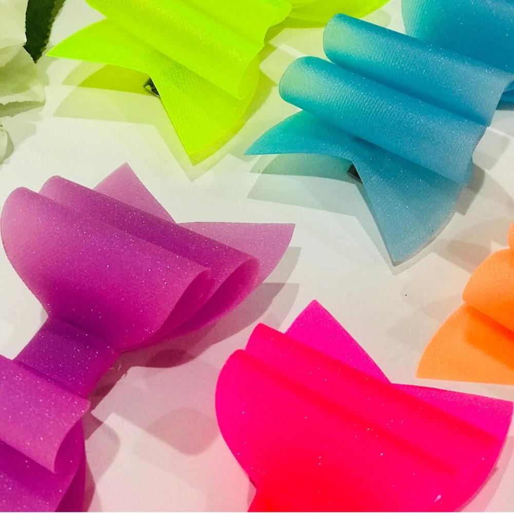3,5 zoll Wasserdicht Prinzessin Griffe Gelee BöGen Haar BöGen Haarnadeln tanzen Party Bogen Haar Clip matt Strukturierte funkeln BöGen