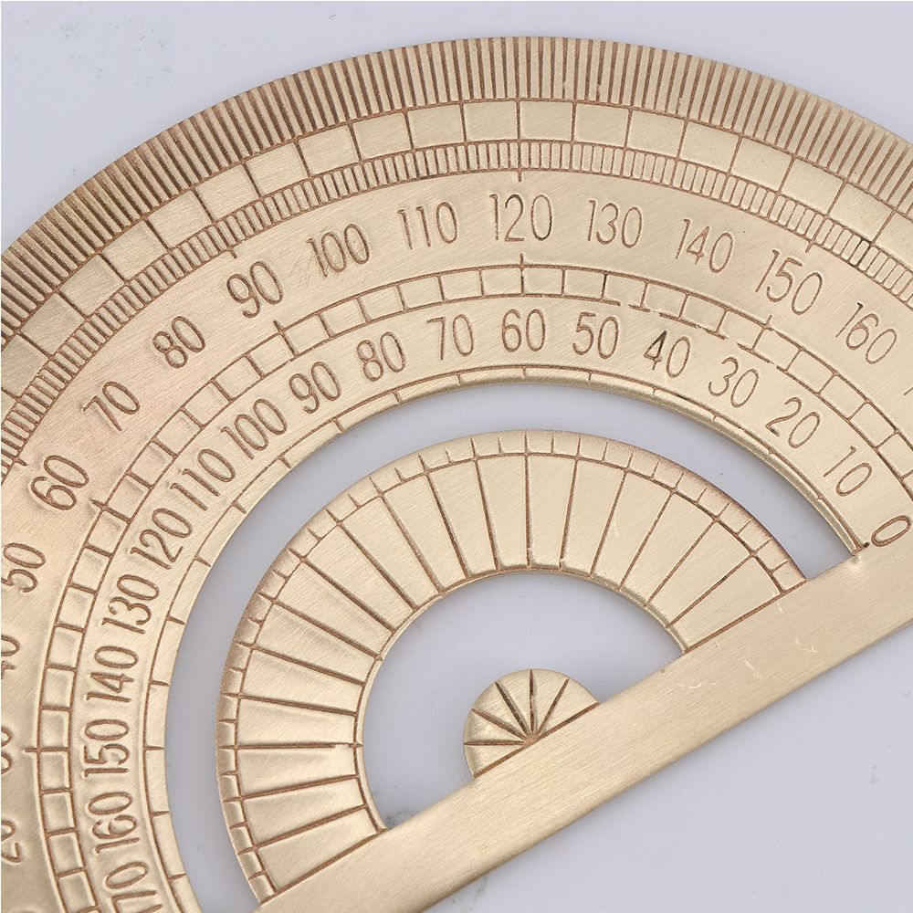 Length 10cm Brass Protractor Protractor Office & School Supplies School Educational Supplies Measuring Tools
