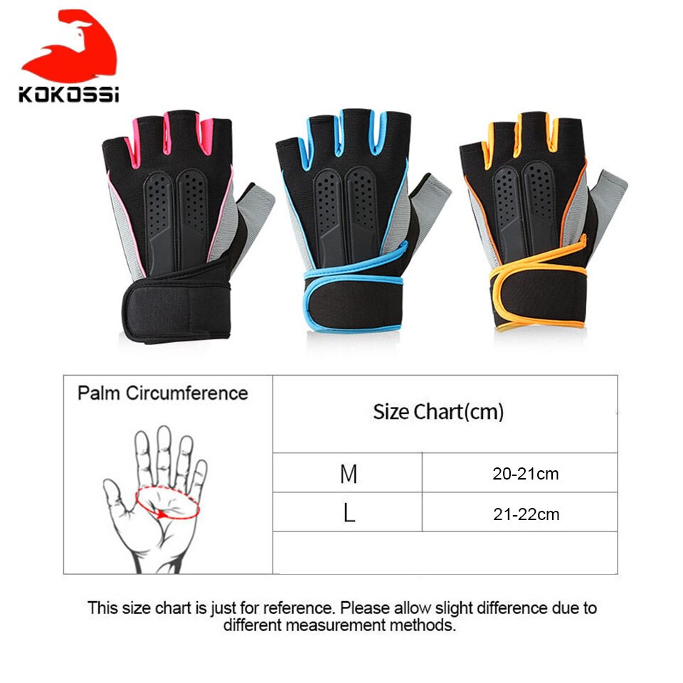 KoKossi Breathable Fitness Gloves Silicone Palm Hollow Back Gym Gloves Weightlifting Workout Dumbbell Crossfit Bodybuilding