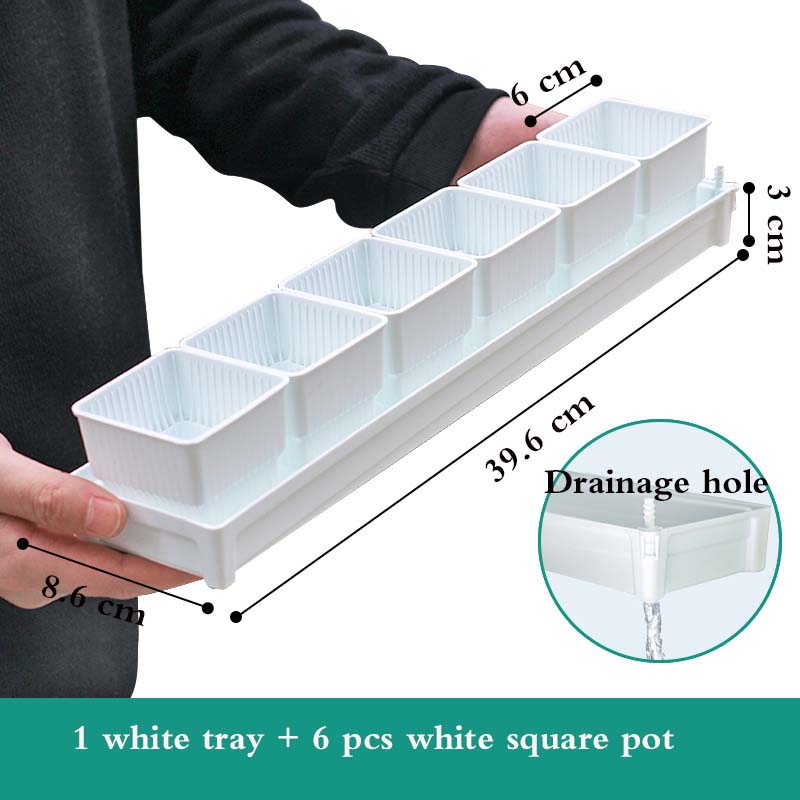 Multisize Meshpot Flower Pots Succulent Cactus Plants Nursery Pots Plant Pot with holes Garden Accessories for Home Decoration: SKY BLUE