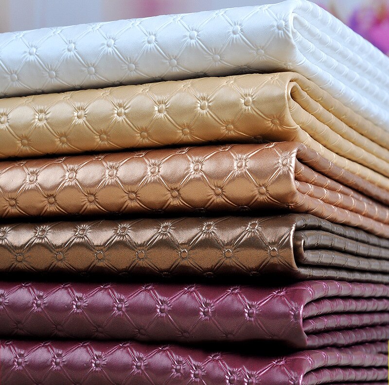 Meetee 50x137cm Faux PU tela de cuero suave 8mm de cuero Artificial grueso para coser sofá bolsa cama coche decoración de cuero Material