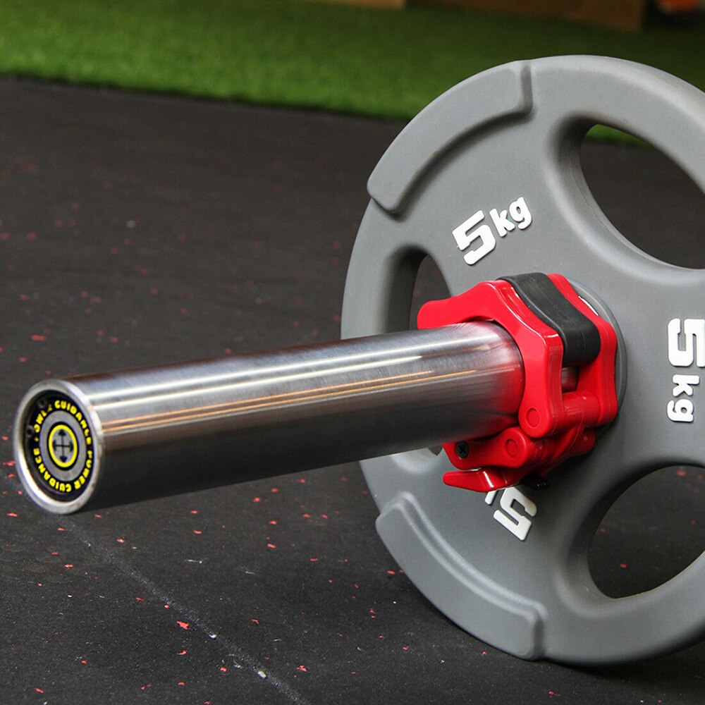 2 st 50mm hantel man viktlyft skivstång snabbspänne kort huvud klämmor lås kragar fitness muskulation standard