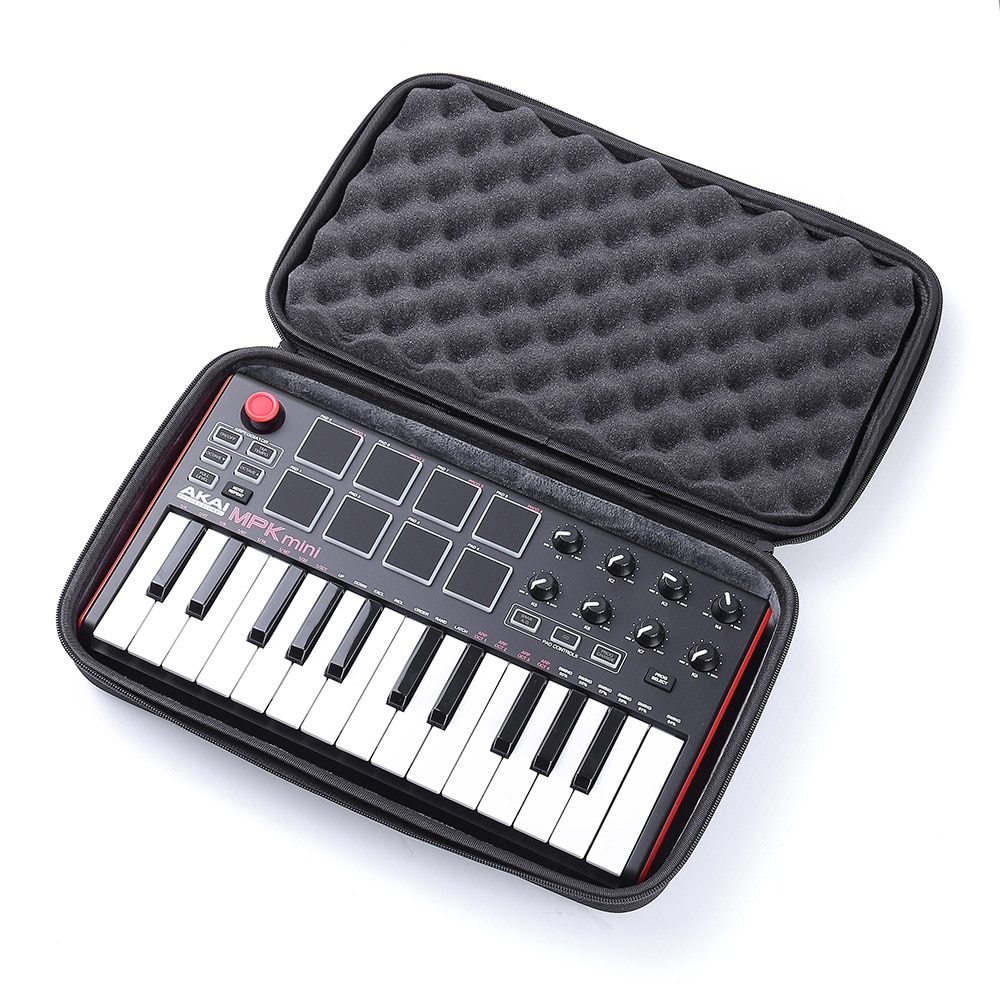 Travel Case for Akai MPK Mini MKII &MPK Mini Play |25-Key Ultra-Portable USB MIDI Drum Pad&Keyboard Controller