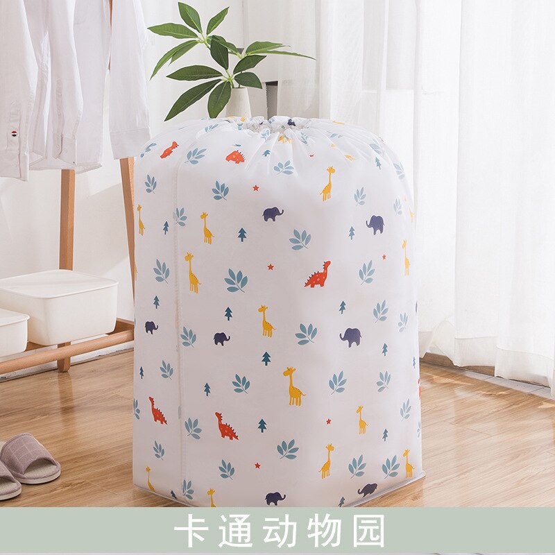 Quilt Pillow Blanket Organizer Foldable Storage Bag Collapsible Storage Bag Beam Port Transparent Organizer Cabinet Container: Light Green / 70X32cm