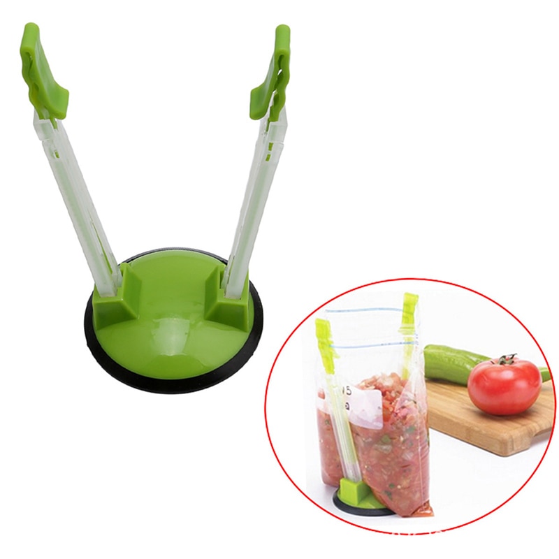 1 stk justerbar taskeholder stativ skridsikker lynlås taske opbevaring taske holder taske klip håndfri plast stativ køkken taske rack