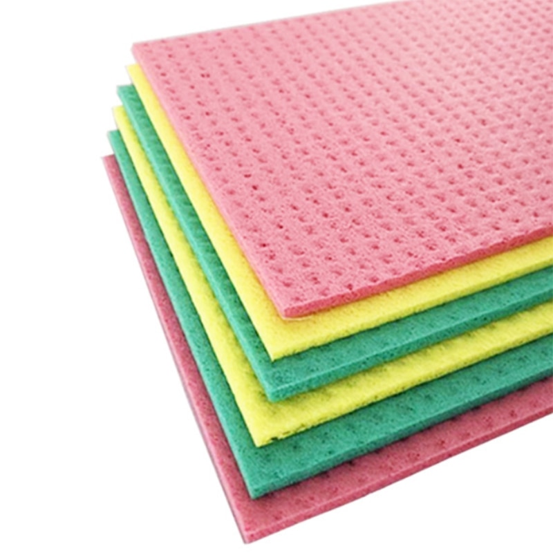 9Pcs Reusable Cleaning Fiber Cloth Absorbent Towel Clean Kitchen Cleaning Dishcloth Wipe Paper