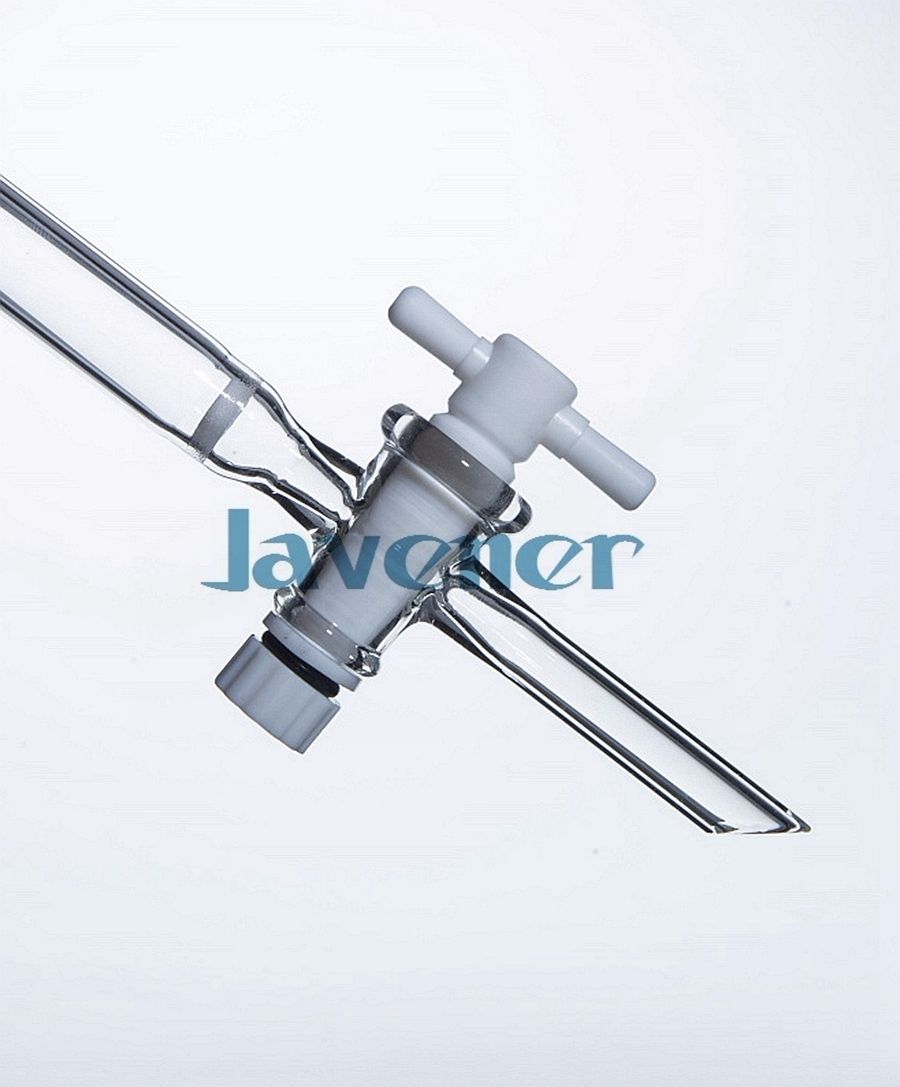 Columna de cromatografía de pistón de vidrio PTFE, diámetro de 16mm, longitud de columna de 200mm