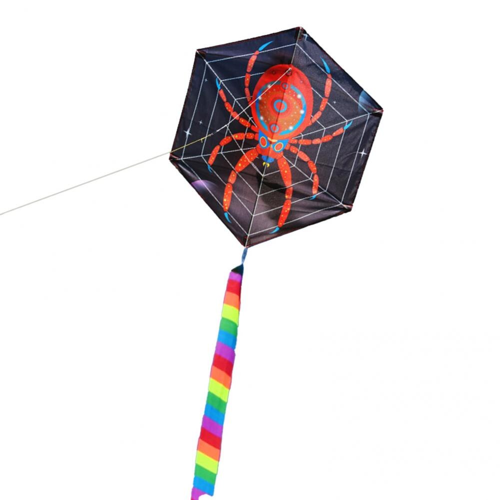 Great Handmade Kite Eco-friendly Kite Toy Unique Spider-Print Easy Installation Spider-Flying Kite