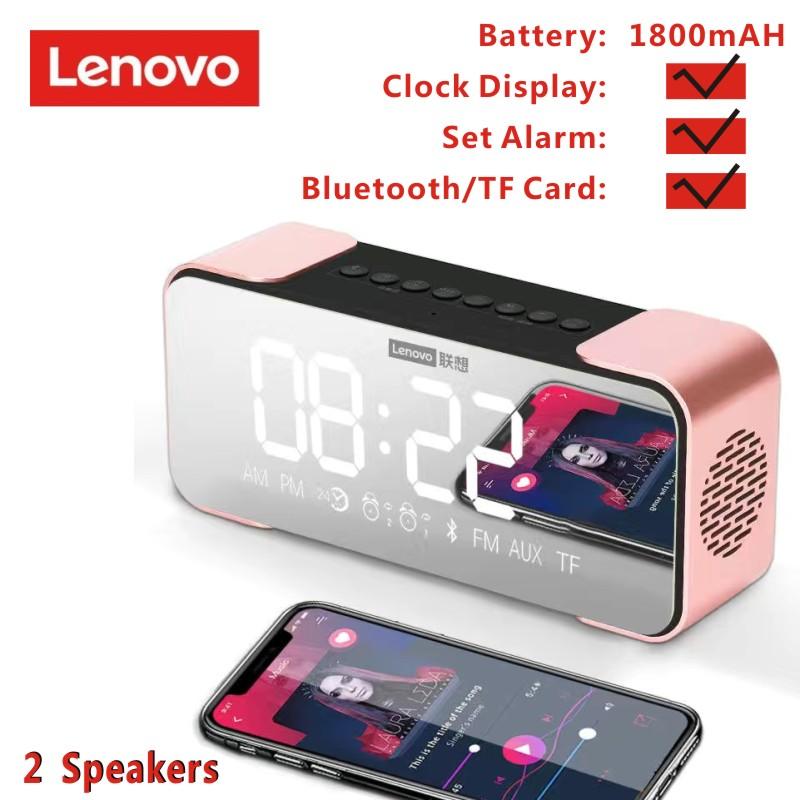 Voor Lenovo L022 Bluetooth-Compatibel Speaker Super Subwoofer Multi-Functionele Mini Kleine Audio Wekker Voor Outdoor: Deluxe Rose Gold