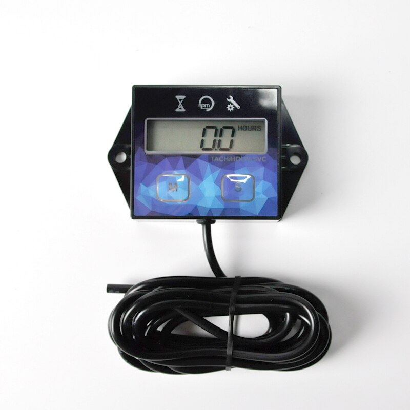 Tachometer Hour Meter Digital Engine Gauge Track Oil Change Inductive Hour Meter for Boat Lawn Mower Motorcycle Outboard HM011F
