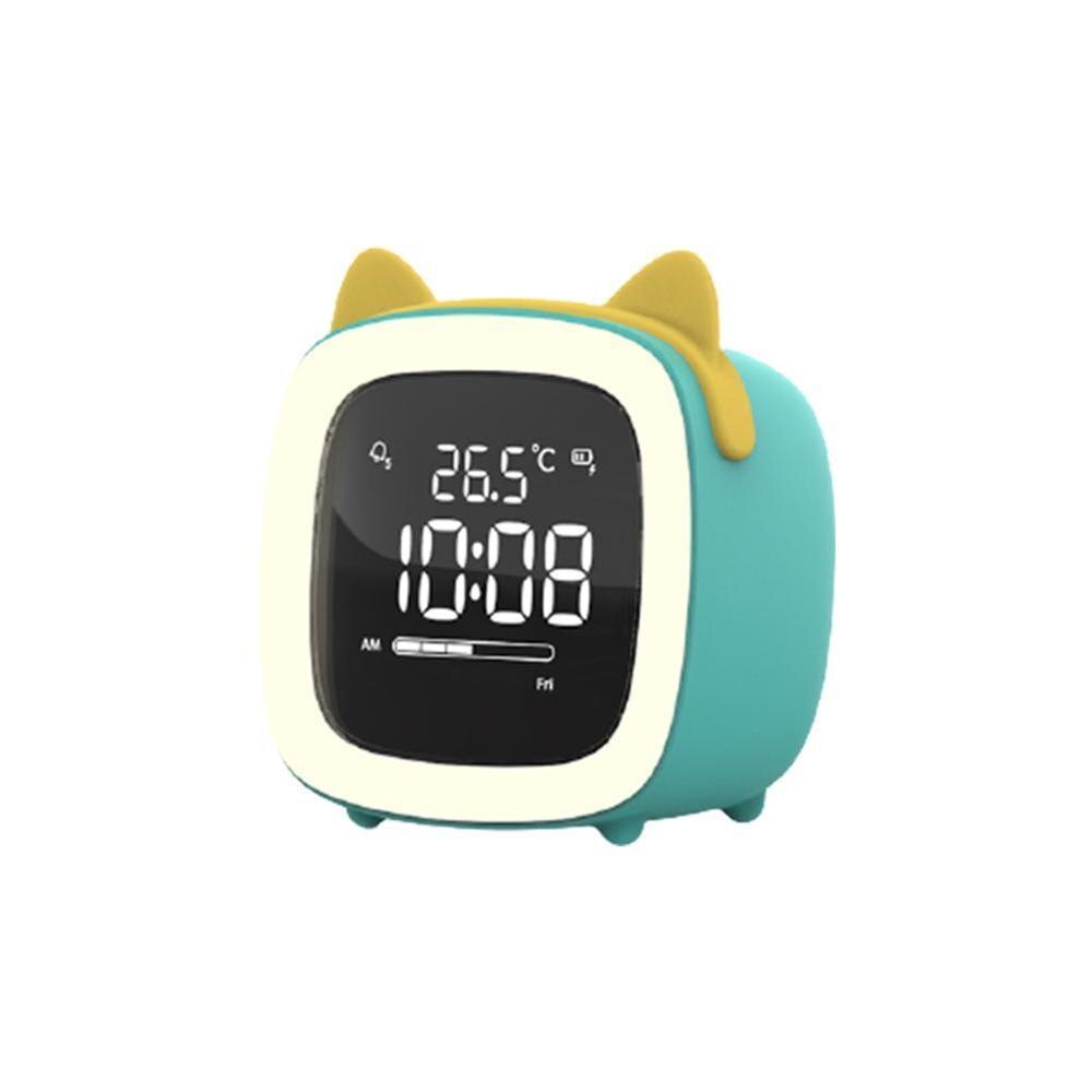 Kids Alarm Clock Cute-TV Night Light Alarm Clock For Children Battery Bedroom Rechargeable Clock Operated F5Q1: K