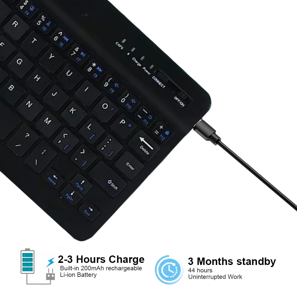 Bluetooth Toetsenbord 7/10Inch Mini Slim Wireless Bluetooth Keyboard Toetsenbord Voor Telefoon Tablet Laptop Беспроводная Клавиатура Teclado