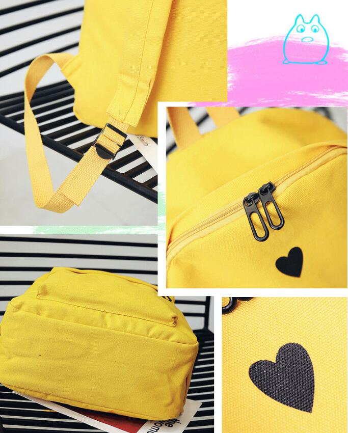 Chuwanglin print lærred rygsæk rejsetaske preppy stil skoletaske til teenagepiger laptop rygsække mochila  g91820