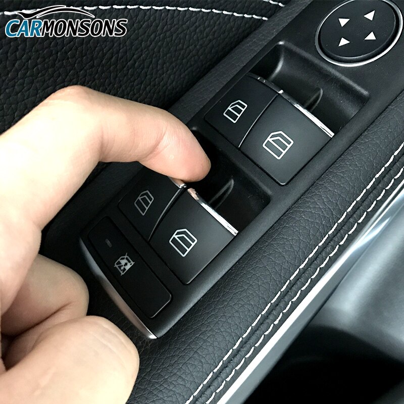 Carmonsons-Botón de elevación de Windiows, embellecedor decorativo de cromo ABS, pegatinas de cubierta para Infiniti Q30 Q30S QX30, accesorios de estilismo de coche