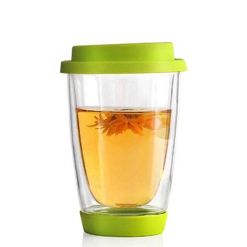 Bodum Tea Coffee Double Wall Cafetiere Replacement Glass Glazing Travel Mugs Bilayer Anti Scald Portable Teacup Thermos 350ML