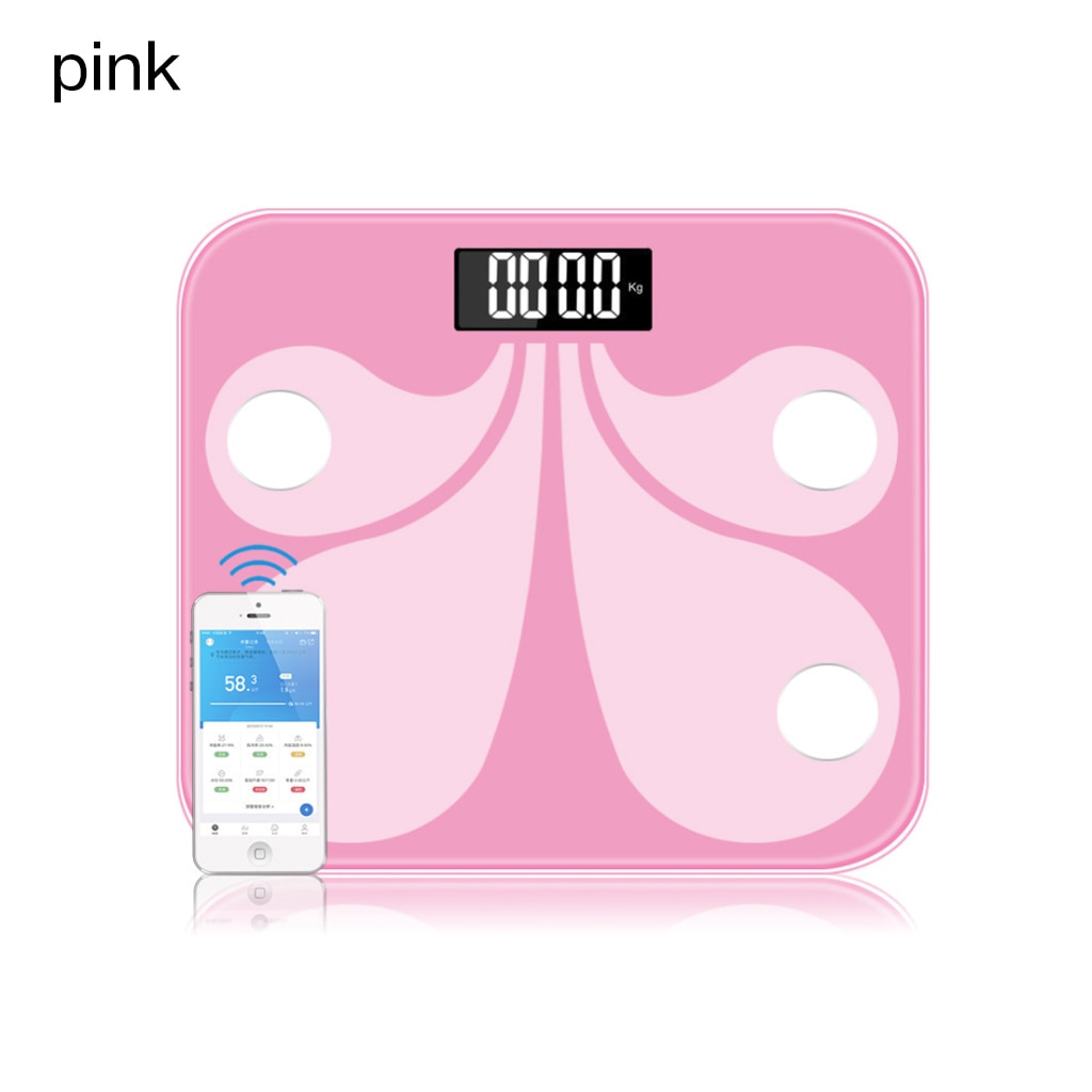 Bluetooth Body Fat Scale Smart Digital Bathroom Weight Scale with Smartphone App Wireless BMI Scale: Black