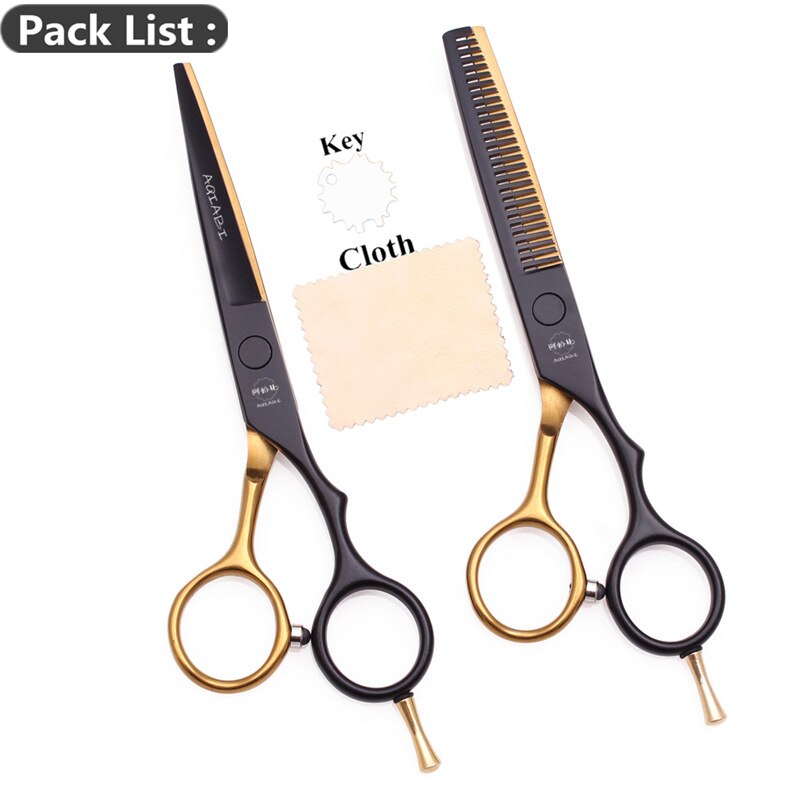 AQIABI JP-ciseaux en acier pour coiffeur, ciseaux de coupe de cheveux professionnels, 5.5 pouces, AQIABI JP, A1029: A1029 Jin D 5.5N