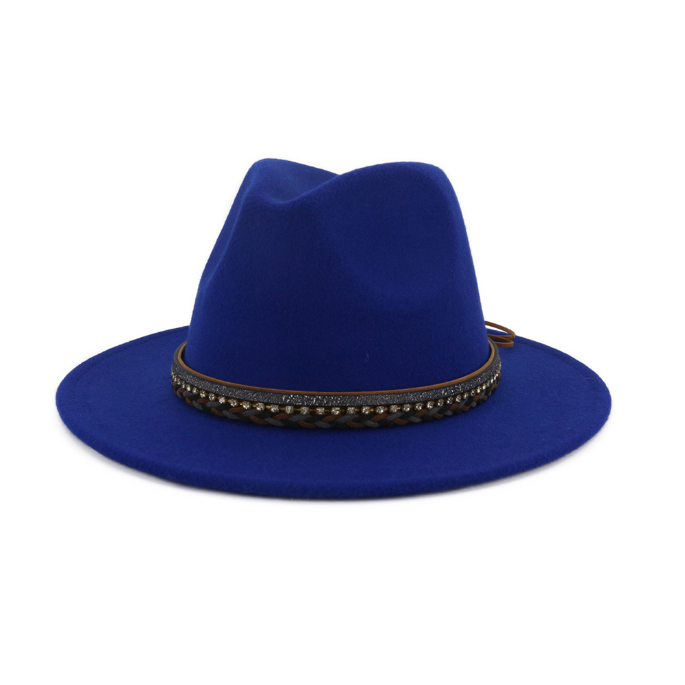thumbnail image 2 of Wide Brim Fedora Hat For Men Wide Brim Fedora Hats For Women And Men Polyester Cotton Blend Festival, Party, Wedding Pork Pie Boater Flat Top Hats In Black, Green, Cream From Gslyy0712 2 of 14