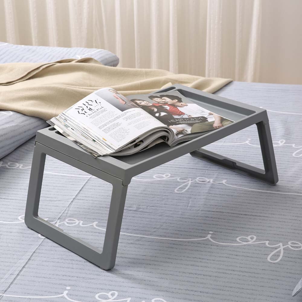 Folding Laptop Table Stand Portable Study Desk Plastic Foldable Computer Desk for Bed Sofa Breakfast Bed Tray Serving Table