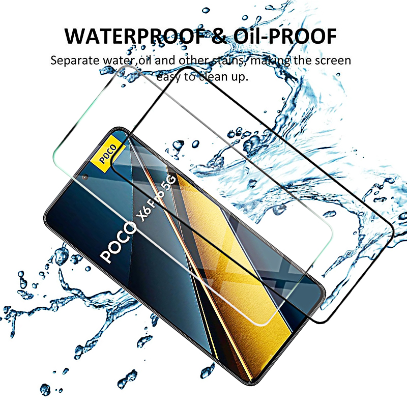 Protectores de pantalla de vidrio templado para Xiaomi, película protectora para Poco X6 Pro, 5G, X5, X4 Pro, X3, Nfc, Pocco, Poco, Poxo, X6pro, 4 Uds.
