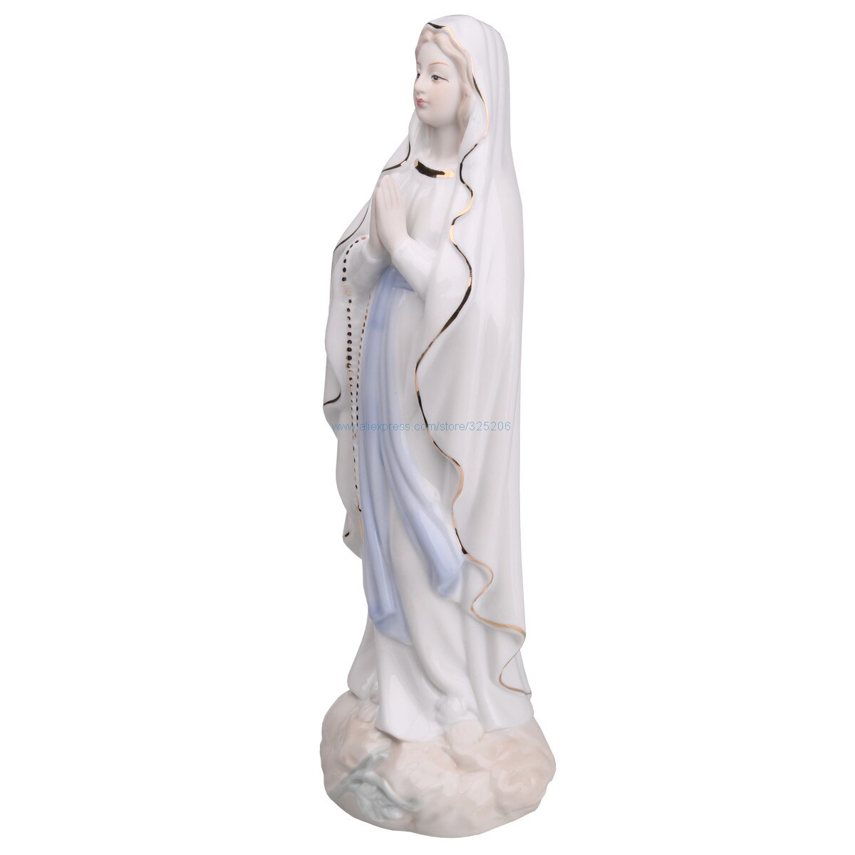 Statue de la vierge marie et des louches de prière, Sculpture en céramique, décor catholique, 30cm, 11.8 pouces, nouveauté