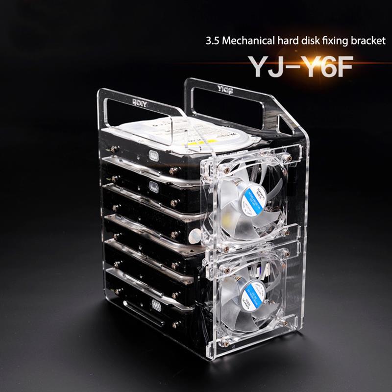 support de disque dur en acrylique, étagère transparente pour ordinateur de bureau, boîte de rangement externe pour disque dur HDD