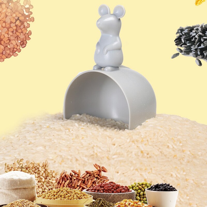 1 Uds juguete de plástico de arroz taza de medición de agua cuchara Cereal arroz pala cuchara casa creativa cocina Gadgets y herramientas