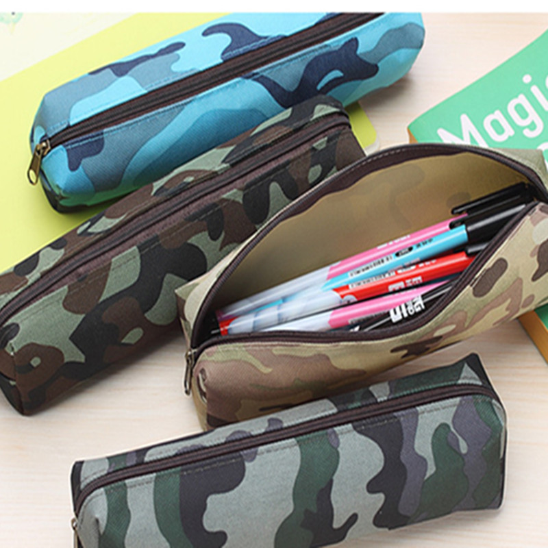 1 Pcs Camouflage Etui School Statinary Rits Pouch Pencil Bag School Office Supply Escolar Voor Jongens En Meisjes 4 kleuren
