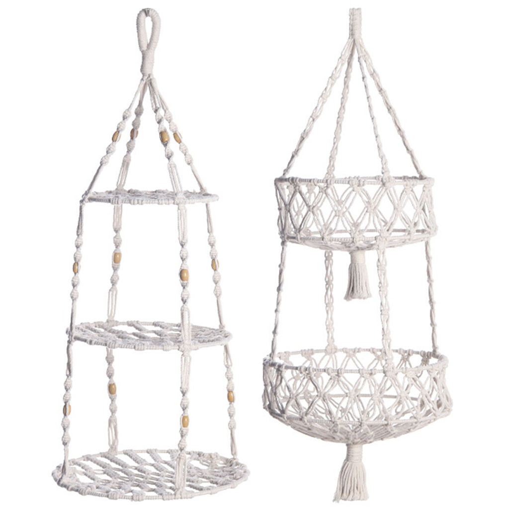 Ing cesto di frutta con nappe intrecciato a mano cesto di verdure pianta ing Pot per cucina