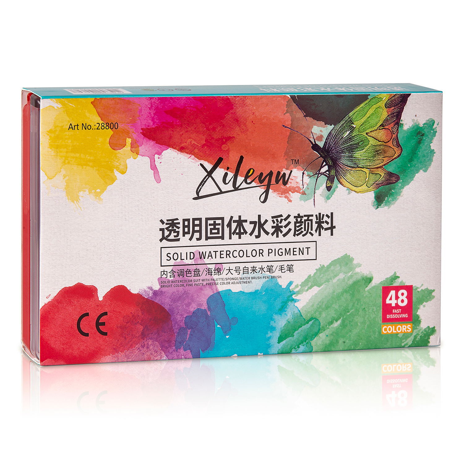 Acrylic Paints Superior Solid Watercolor Paint Set With Brush Pen Foldable Travel Water Color Pigment Drawing Set 03111: 48 Colors