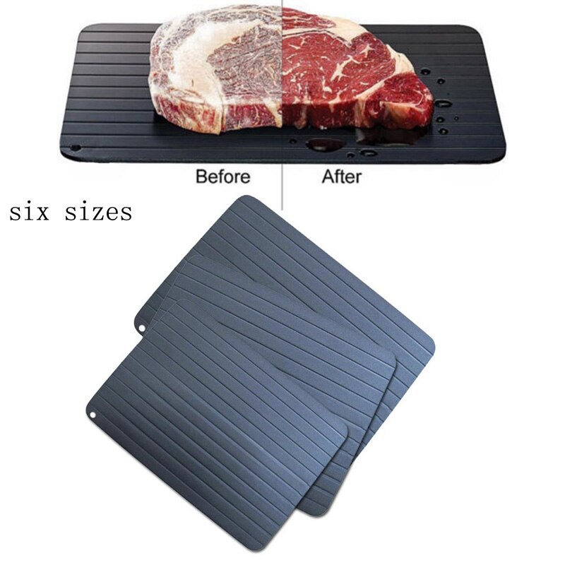 Defrost Tray Food Meat Pork Fish Thaw Frozen Quickly in Minutes Plastic No Electricity Chemicals Microwave Kitchen Defrosting To